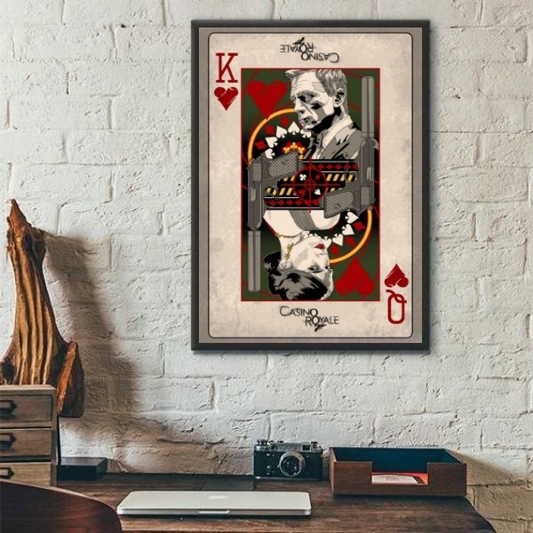Quadro Filme 007 - Cassino Royale 24x18cm Moldura:madeira Bra