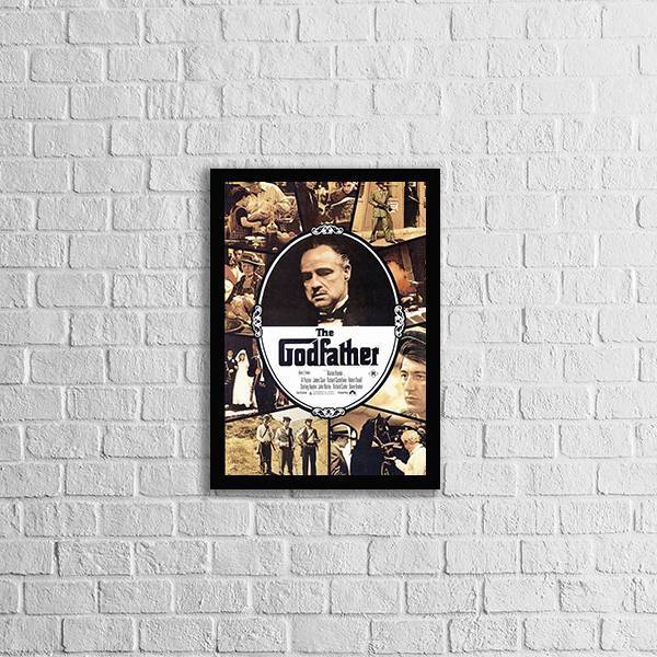 Quadro Filme O Poderoso Chefão - Godfather 24x18cm - Com Vidr