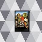 Quadro Filme Shrek Personagens 45x34cm - Com Vidro Moldura:ma