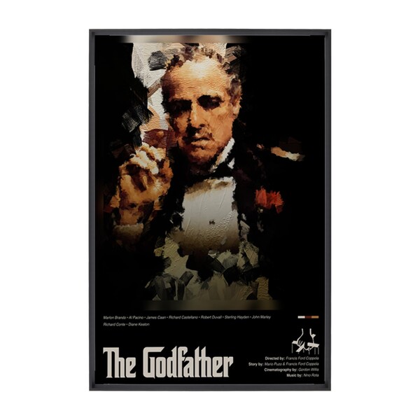 Quadro Filmes Preto com Vidro 50x70cm Arte Própria