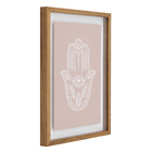 Quadro Floating Hamsa Marrom com Vidro 40x30cm Kapos