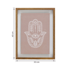 Quadro Floating Hamsa Marrom com Vidro 40x30cm Kapos