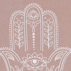 Quadro Floating Hamsa Marrom com Vidro 40x30cm Kapos