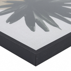 Quadro Flor de Água Preto e Branco e Marrom com Vidro 40x50cm Tropical