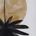 Quadro Flor de Água Preto e Branco e Marrom com Vidro 40x50cm Tropical