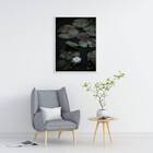 Quadro Flor De Lotus 24x18cm Moldura:madeira Preta