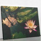 Quadro Flor De Lótus Rosa Natureza Água Canvas 120x80cm