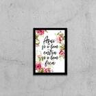 Quadro Floral Aqui Só O Bem Entra, Só O Bem Fica 33x24cm - Co