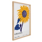 Quadro Floral Branco com Vidro 50x70cm Arte Própria