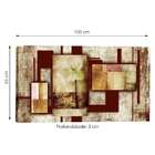 Quadro Floral Marrom 55x100cm