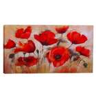 Quadro Floral Vermelho 55x100cm