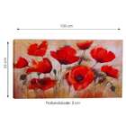 Quadro Floral Vermelho 55x100cm