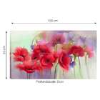 Quadro Flores Cereja Vermelho 55x100cm