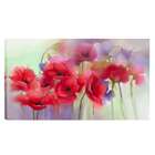 Quadro Flores Cereja Vermelho 55x100cm