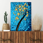 Quadro Flores Douradas