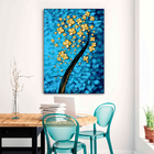 Quadro Flores Douradas