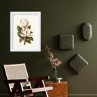 Quadro Flores Magnólia - 60x48cm Moldura:madeira Preta