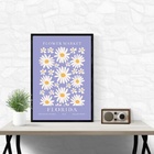 Quadro Flower Market Florida - Margaridas 24x18cm - Com Vidro