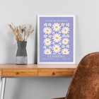 Quadro Flower Market Florida - Margaridas 45x34cm - Com Vidro