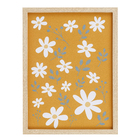 Quadro Flowers Laranja com Vidro 30x40 Arte Própria