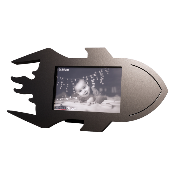 Quadro Foguete Quarto De Criança Decorado Porta-retrato 10x15