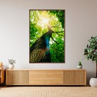 Quadro Folhagem Verde com Vidro 120x80cm Arte Própria