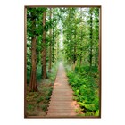 Quadro Folhagem Verde com Vidro 120x80cm Arte Própria