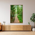 Quadro Folhagem Verde com Vidro 120x80cm Arte Própria