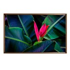 Quadro Folhagem Verde com Vidro 130x80cm Arte Própria