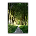 Quadro Folhagem Verde com Vidro 160x90cm Arte Própria