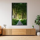 Quadro Folhagem Verde com Vidro 160x90cm Arte Própria