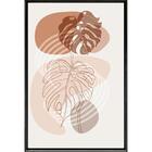 Quadro Folhas Contorno 90x60 - Casa Da Moldura