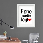 Quadro Fonoaudiologia - 60x48cm Moldura:madeira Preta