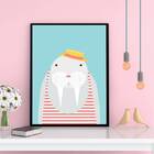 Quadro Foquinha Marinheira 33x24cm - Com Vidro Moldura:madeir