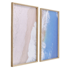 Quadro Foto Áerea do Mar Marrom com Vidro 140x100cm Arte Própria