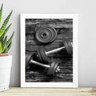 Quadro Foto Haltere - Preto E Branco 24x18cm - Com Vidro Mold