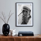 Quadro Foto Madre Teresa De Calcutá - 60x48cm Moldura:madeira