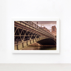 Quadro Foto Paris Ponte Moldura Branca 22x32cm