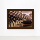 Quadro Foto Paris Ponte Moldura Marrom 22x32cm
