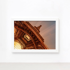 Quadro Foto Paris Torre Eiffel Sol Moldura Branca 22x32cm