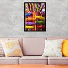 Quadro Foto Pincéis Coloridos 33x24cm - Com Vidro Moldura:mad