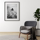 Quadro Foto Praia Copacabana Antiga - 60x48cm Moldura:madeira