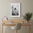 Quadro Foto Praia Copacabana Antiga - 60x48cm Moldura:madeira