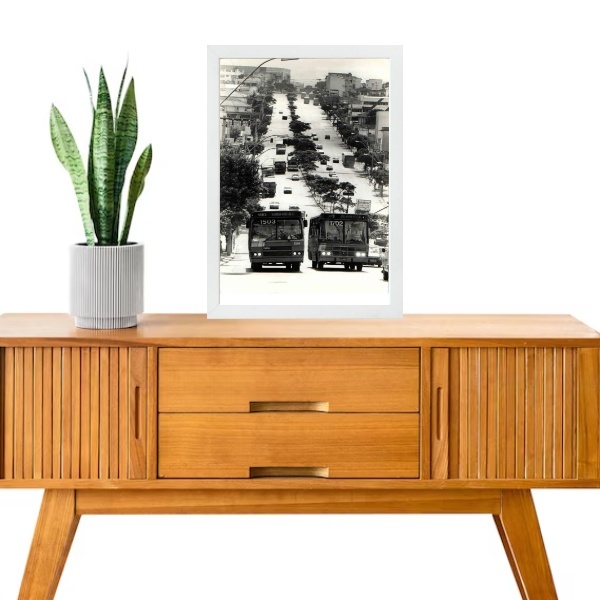 Quadro Fotografia Antiga Belo Horizonte - Av Amazonas 45x34cm