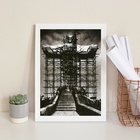 Quadro Fotografia Antiga Construção Cristo Redentor 33x24cm M