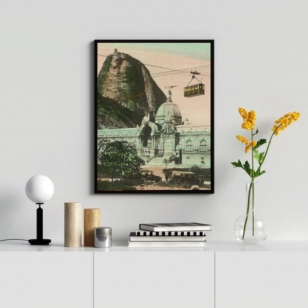 Quadro Fotografia Antiga Rio De Janeiro- Pão De Açucar 45x34c