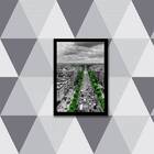 Quadro Fotografia Árvores Verdes Cidade 24x18cm - Com Vidro M