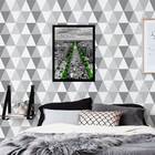 Quadro Fotografia Árvores Verdes Cidade 24x18cm Moldura:madei