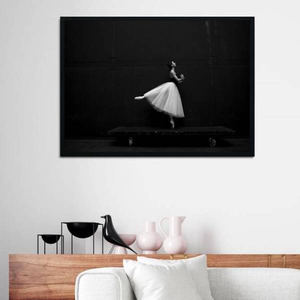 Quadro Fotografia Bailarina Plataforma 45x34cm - Com Vidro Mo