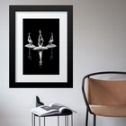 Quadro Fotografia Bailarinas - 60x48cm Moldura:madeira Preta